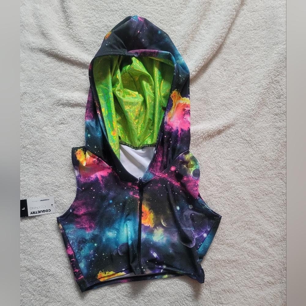 Coquetry Zip Crop Top w/ Hood